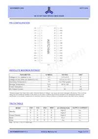 AS7C164A-15JCNTR數據表 頁面 2