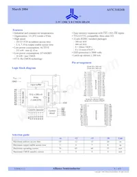AS7C31024B-20TJCN Datasheet Cover