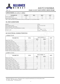 AS7C316096A-10TIN Datasheet Pagina 5