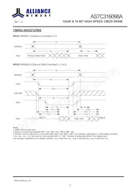 AS7C316098A-10BINTR Datasheet Page 6