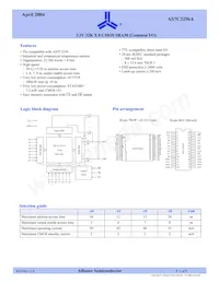 AS7C3256A-20TIN Datasheet Cover