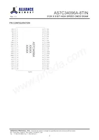 AS7C34096A-8TINTR Datasheet Page 3
