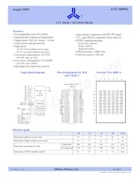 AS7C34098A-20TIN Datasheet Cover
