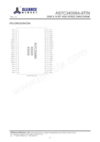 AS7C34098A-8TINTR Datasheet Page 4