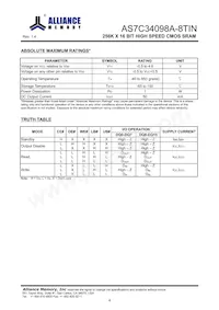 AS7C34098A-8TINTR Datasheet Page 5