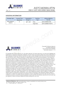 AS7C34098A-8TINTR Datasheet Page 13