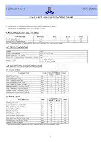 AS7C38096A-10BIN Datasheet Page 5