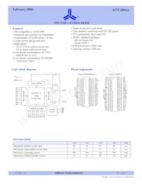 AS7C4096A-20TIN Datenblatt Cover