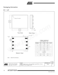 AT25P1024W1-10SI-2.7 데이터 시트 페이지 14