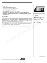 AT73C212-ZI Datenblatt Cover