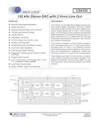 CS4352-DZZR Datasheet Cover