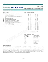 DS1270W-100IND Datasheet Cover
