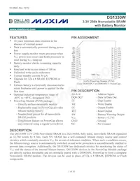 DS1330WP-100IND Datasheet Cover