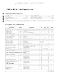 DS28E10R-W15+1T Datasheet Pagina 2