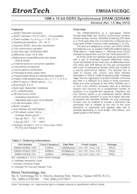 EM68A16CBQC-25IH Datenblatt Cover