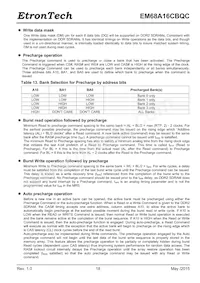 EM68A16CBQC-25IH Datasheet Pagina 18