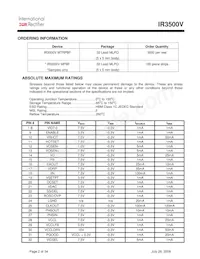 IR3500VMTRPBF Datasheet Page 2