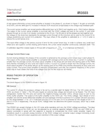 IR3503MTRPBF Datasheet Page 14