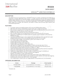 IR3504MTRPBF Datasheet Cover