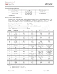 IR3507ZMTRPBF Datenblatt Seite 2