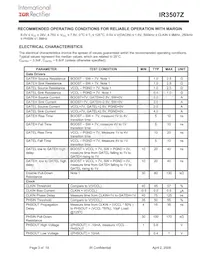IR3507ZMTRPBF Datasheet Page 3