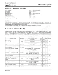 IR5001STRPBF Datasheet Page 2