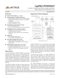 ISPPAC-POWR607-01N32I Datasheet Cover