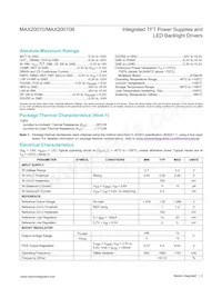 MAX20070BGTJA/V+ Datasheet Page 2