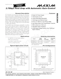 MAX3861ETG+T Datasheet Cover