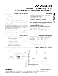 MAX3876EHJ+T Datasheet Cover