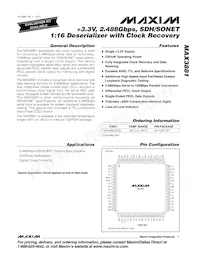 MAX3881ECB+TD Datenblatt Cover