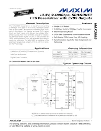 MAX3885ECB+ Datenblatt Cover