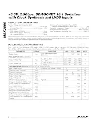MAX3890ECB+D Datasheet Page 2