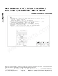MAX3891ECB+TD Datasheet Pagina 12