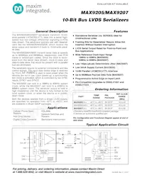 MAX9205EAI/V+T Datenblatt Cover