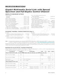 MAX9259C/D+ Datasheet Page 2