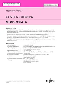 MB85RC64TAPNF-G-BDE1 Datenblatt Cover