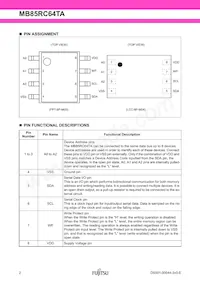 MB85RC64TAPNF-G-BDE1 Datasheet Page 2
