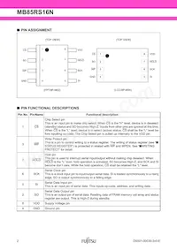 MB85RS16NPN-G-AMEWE1 데이터 시트 페이지 2