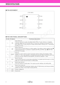 MB85RS256BPNF-G-JNERE1 Datasheet Page 2