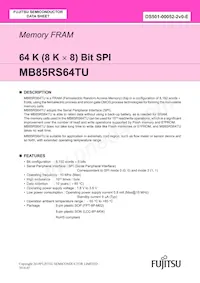 MB85RS64TUPNF-G-JNERE2 Datenblatt Cover