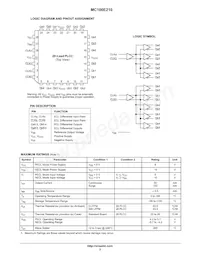MC100E210FNR2G數據表 頁面 2