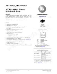 MC10E104FNR2 Datasheet Cover