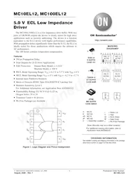 MC10EL12DTR2G Datenblatt Cover