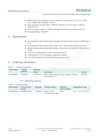 PCA9616PW Datasheet Page 3