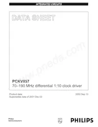 PCKV857EV Datasheet Cover
