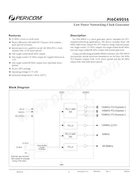 PI6C49016ZDIEX Datenblatt Cover