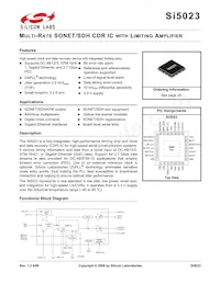 SI5023-D-GMR Datasheet Cover