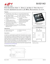 SI52142-A01AGM Datasheet Cover