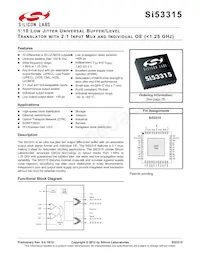 SI53315-B-GMR Datasheet Cover